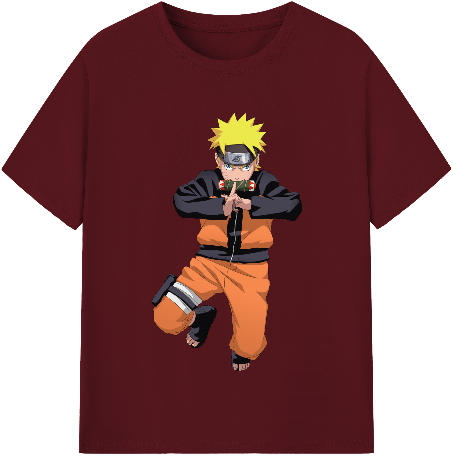 （画像用） NARUTO -ナルト- うずまき ナルト Uzumaki Naruto 綿100％半袖Tシャツ（フロントプリント）